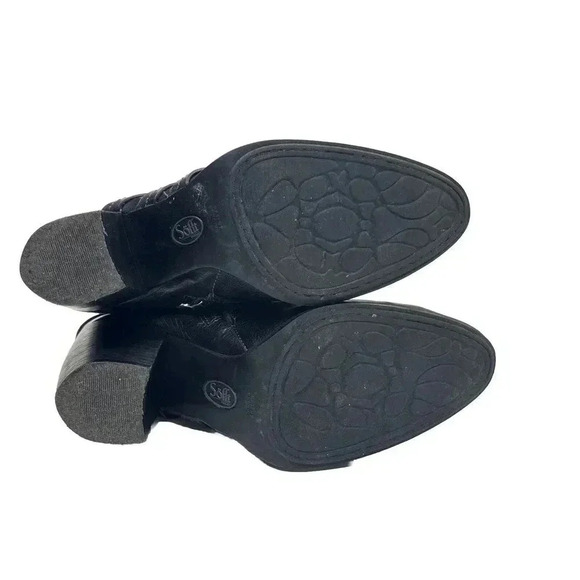 SOFFT Women's Brown Leather Heel Strappy Buckle Zippered Ankle Boots size 10 M - Picture 7 of 11